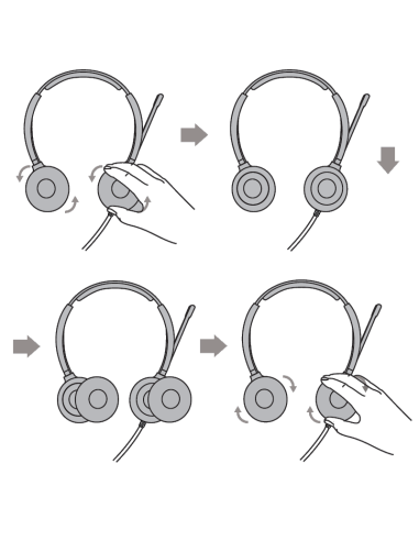 Kunstlederen oorkussen Yealink...