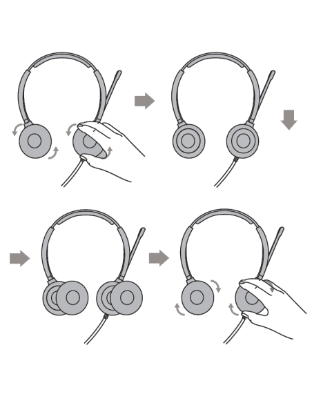 Kunstlederen oorkussen Yealink WH62-WH66-UH36-YHS36